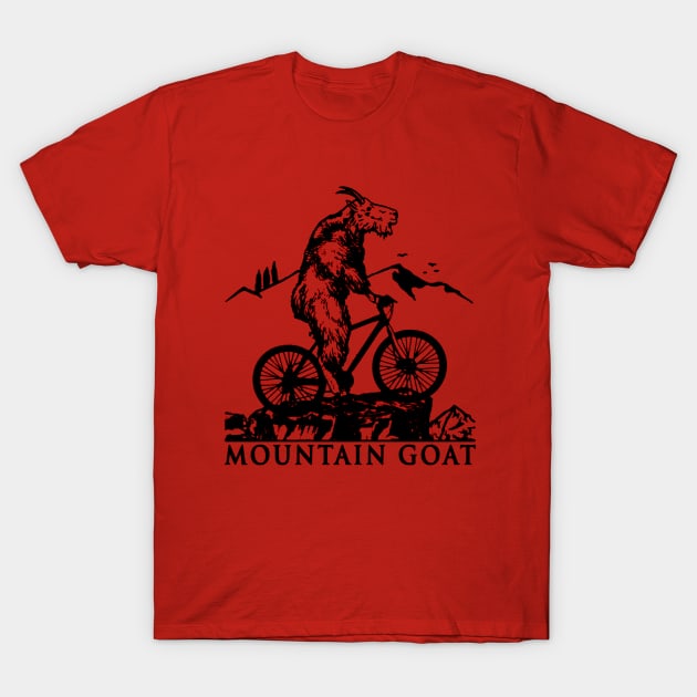 Cool Mountain Goat Tee Riding Biking T-Shirt by paintkiller617